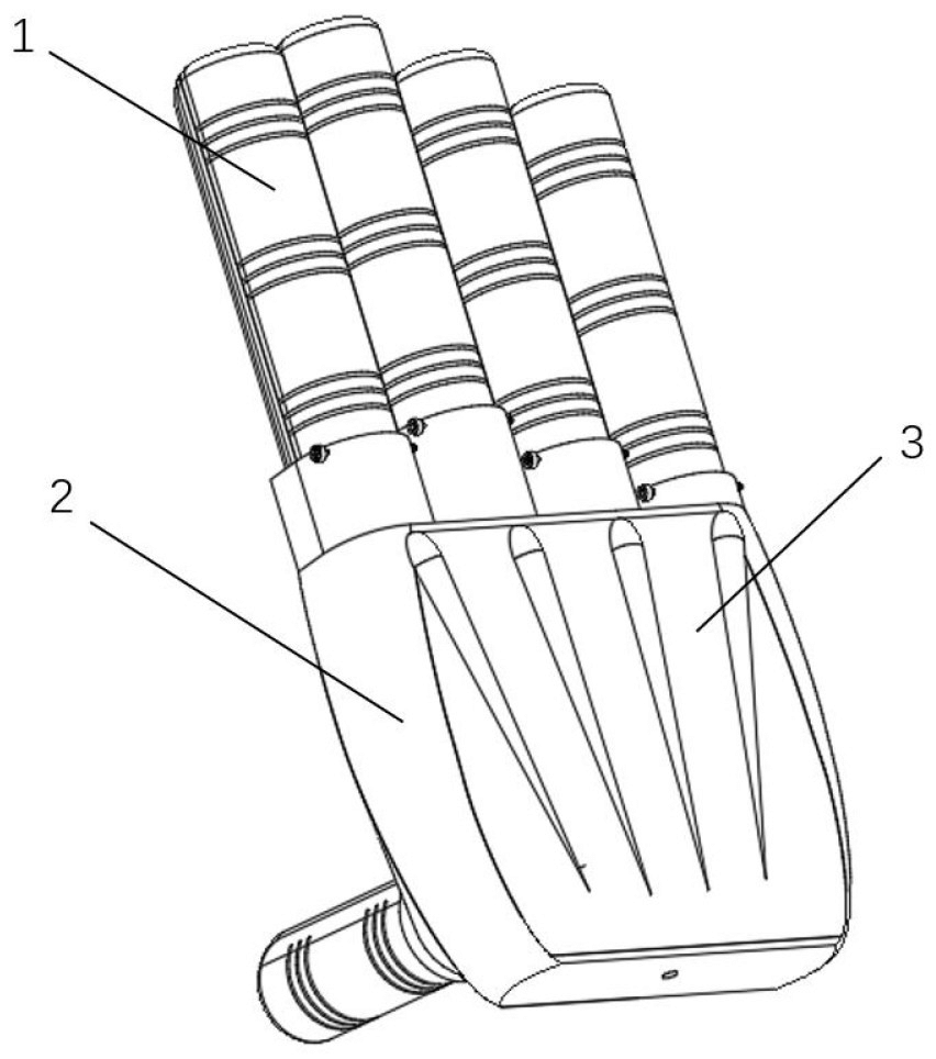 一種流體驅(qū)動(dòng)多節(jié)分控式變剛度柔性手